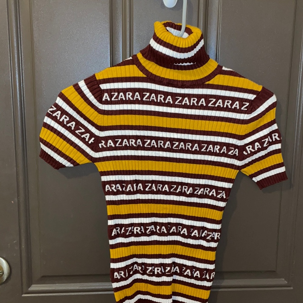 Zara Short Sleeve Turtle Neck Knit